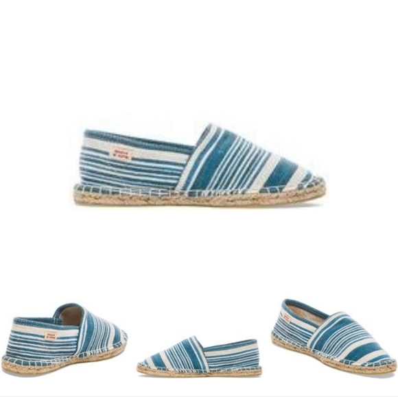 NEW Scotch & Soda Canvas Espadrilles in Blue & White Sz 7.5 (7 1/2) Flat Shoes - Picture 9 of 9